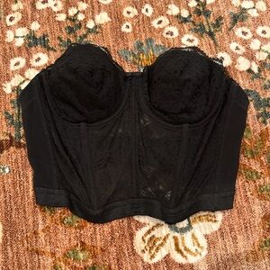 Vintage Black Lace Bustier/Corset Top
